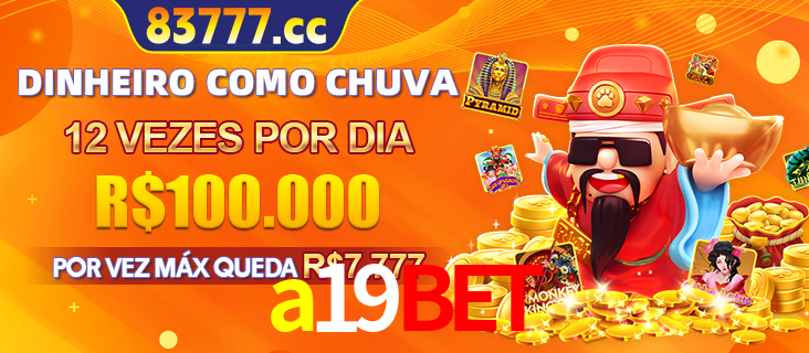 Banner do programa de recompensas Recomende para amigos do a19bet, detalhando os bônus por convidar amigos, com prêmios que chegam a R$288.888.
