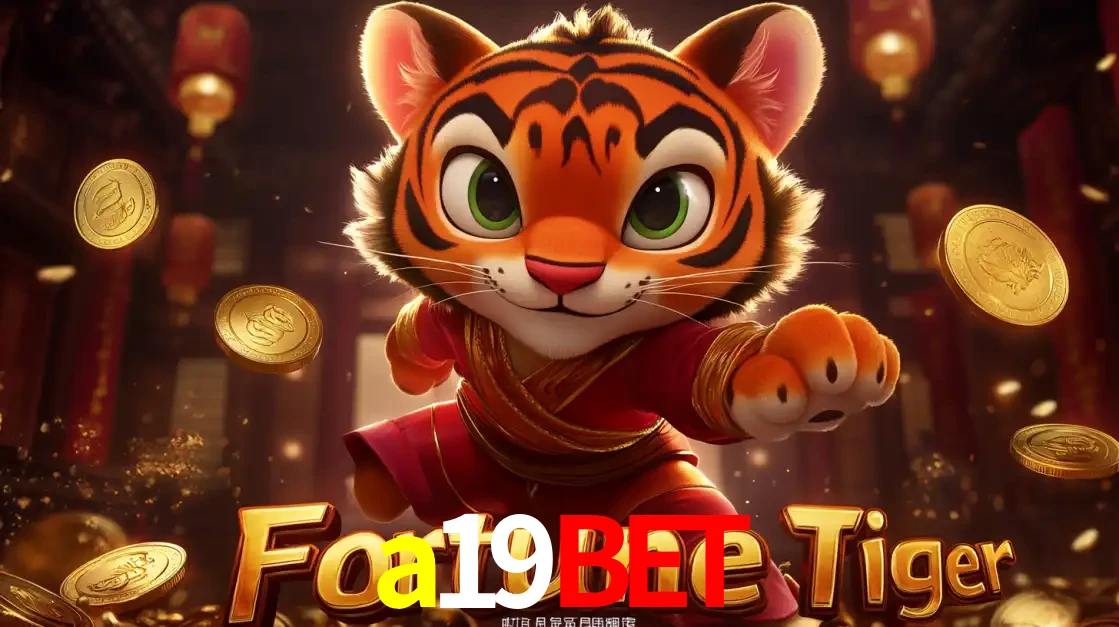 O carismático mascote do jogo de slot Fortune Tiger, um tigre fofo em pose de artes marciais, pronto para trazer sorte e multiplicadores de ganhos no cassino online a19bet.
