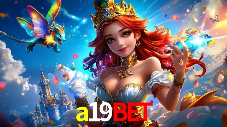 A princesa de um reino de fantasia mágico, com seu pequeno dragão, apresentando um mundo de prêmios encantados nos jogos de caça-níqueis do cassino a19bet.